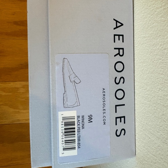 AEROSOLES Black Leather Women’s Loafers - Picture 3 of 5